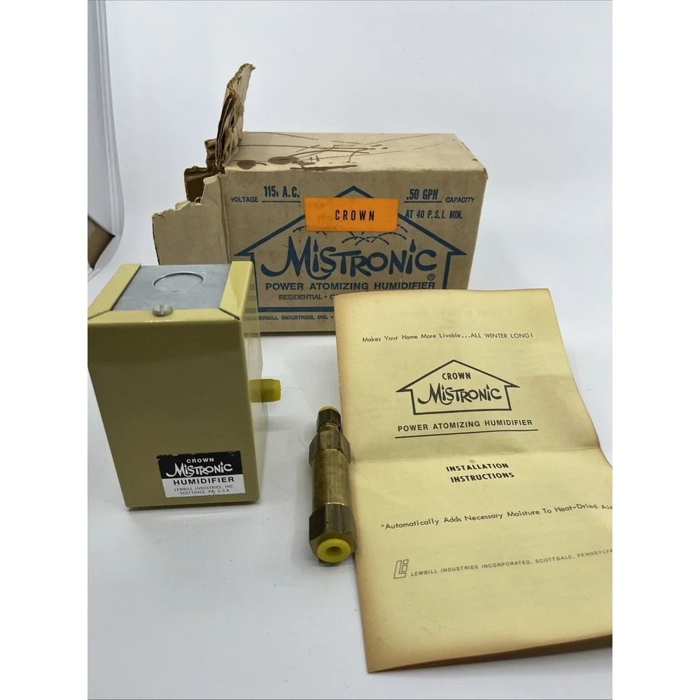 Lewbill Industries,  Mistronic Power Atomizing Humidifier Valve Parts 115 V